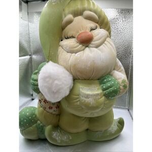 Vintage Ceramic Santa Clause Gnome 10 Inches Tall